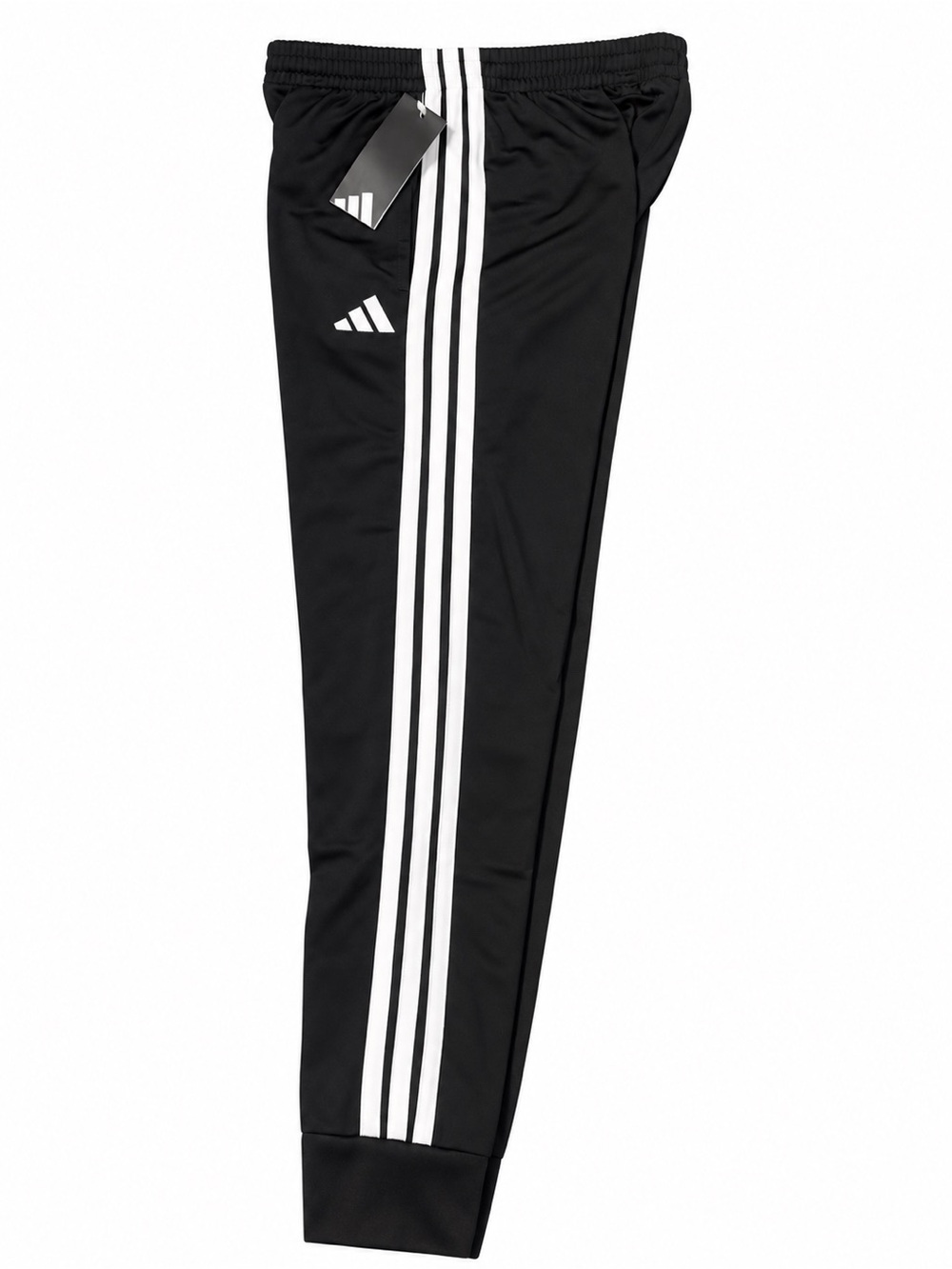 adidas Black Jogger Pants with White Three-Stripes Kids Size L Retail $45.00